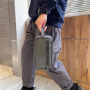 Nécessaire Bolsa de Mão Masculina de Couro Ecológico Super Estilo Moderno Despojado Amplo Espaço