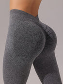 Slayform Calça casual, fitness e ioga aderente, franzida e evasê para senhoras