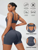 macacão Fitness Feminino, Bodysuit Yoga Slim Fit e Estiloso