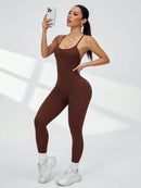 Slayform Macaquinho Esportivo Feminino com Costas Cruzadas, Roupas Ativas para Yoga e Academia