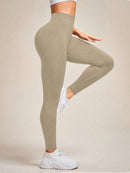 Slayform Calça Legging Esportiva Elástica Simples e Casual com Estampa de Letra, Cintura Alta, para Ioga, Mulheres