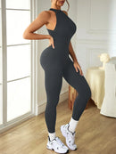 Slayform Macacão Preto Sem Costas e Sem Mangas Seamless para Mulheres