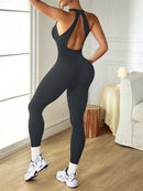 Slayform Macacão Preto Sem Costas e Sem Mangas Seamless para Mulheres