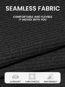 Slayform Macacão Preto Sem Costas e Sem Mangas Seamless para Mulheres