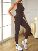 Slayform Macacão Preto Sem Costas e Sem Mangas Seamless para Mulheres