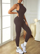 Slayform Macacão Preto Sem Costas e Sem Mangas Seamless para Mulheres