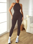 Slayform Macacão Preto Sem Costas e Sem Mangas Seamless para Mulheres