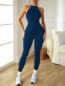 Slayform Macacão Preto Sem Costas e Sem Mangas Seamless para Mulheres