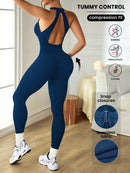 Slayform Macacão Preto Sem Costas e Sem Mangas Seamless para Mulheres