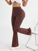 Slayform Calça casual, fitness e ioga aderente, franzida e evasê para senhoras