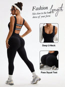 Slayform Macacão Ativewear Sem Costura, Monocromático, Decote Redondo e Sem Costas