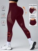 Easithlete Leggings esportivos de ioga com painéis de tela, sem emendas e de alta elasticidade