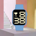 Relógio Feminino LED quadrado à prova d'água digital masculino Esportes