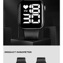 Relógio Feminino LED quadrado à prova d'água digital masculino Esportes