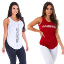 Kit com 2 Camisetas Regatas Femininas Fitness Basicas Academia Mulher Crossfit Yoga Pilates