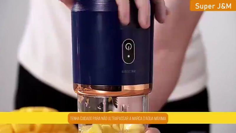 Mini Liquidificador Portátil Shake 6 Lâminas 400ML Espremedores Recarregável Espremedor Elétrico