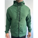 Corta vento masculino com capuz, bolso e zíper (unissex) lisa. corta vento feminina