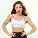 Top Fitness Feminino Alça Fina Academia com Forro zero Transparência