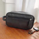 Nécessaire Bolsa de Mão Masculina de Couro Ecológico Super Estilo Moderno Despojado Amplo Espaço