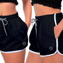 Kit 2 Shorts Feminino Secagem Rápida Cordão Ajustável Moda Praia ou Treino