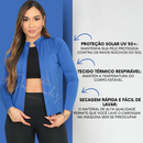 Blusa Academia Corta Vento Jaqueta Proteção Solar Uv50+