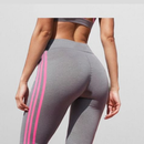 Calça Leg 3 Listras Legging Suplex Feminina Cintura Alta Academia Fitness