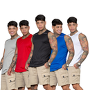 Kit 3 Camisetas Regatas Masculinas Esportivas Dry fit Academia Caminhadas Corridas