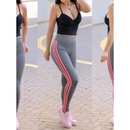 Calça Leg 3 Listras Legging Suplex Feminina Cintura Alta Academia Fitness