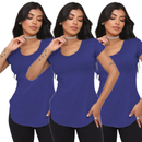 KIT 3 Blusa tapa Bumbum de Viscolycra