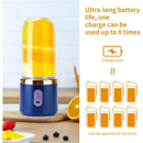 Mini Liquidificador Portátil Shake 6 Lâminas 400ML Espremedores Recarregável Espremedor Elétrico