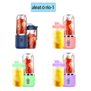 Mini Liquidificador Portátil Shake 6 Lâminas 400ML Espremedores Recarregável Espremedor/ acessorios  Elétrico