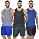 Kit 3 Regatas Masculinas Dry para Academia e Treino Camiseta Sem Manga Fitness Premium