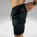 Kit 3 Bermudas Masculinas 2 em 1 KONG Premium Com Forro de Compressão e Suporte para Toalha