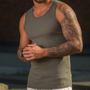 Kit 2 Regata Americano Canelada Masculina Básica 100% algodão lisa premium