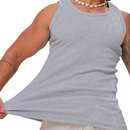 Kit 2 Regata Americano Canelada Masculina Básica 100% algodão lisa premium