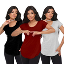 KIT 3 Blusa tapa Bumbum de Viscolycra