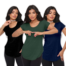 KIT 3 Blusa tapa Bumbum de Viscolycra