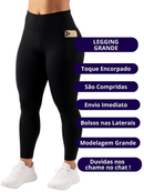 Calça Legging Feminina com Bolso Lateral Zero Transparência Cintura Alta