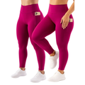 Calça Legging Feminina com Bolso Lateral Zero Transparência Cintura Alta
