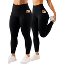 Calça Legging Feminina com Bolso Lateral Zero Transparência Cintura Alta