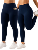 Calça Legging Feminina com Bolso Lateral Zero Transparência Cintura Alta