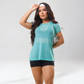 Blusa Feminina De Tule Transparente Academia Fitness Camisão Fitness Treino