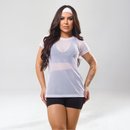 Blusa Feminina De Tule Transparente Academia Fitness Camisão Fitness Treino