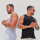 Kit 3 Regata  Masculinas Caneladas Slim em Algodão Americano, Para Treino e Praia