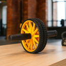 Roda Abdominal Dupla com Apoio Treino Funcional Abdômen e Academia em Casa Saúde Bem Estar Lançamento/acessorios