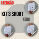 Kit 3 Bermuda  Masculinas 2 em 1 KONG Premium Com Forro de Compressão e Suporte para Toalha