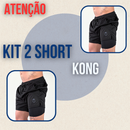 Kit 3 Bermuda  Masculinas 2 em 1 KONG Premium Com Forro de Compressão e Suporte para Toalha