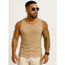 Kit 3 Regata  Masculinas Caneladas Slim em Algodão Americano, Para Treino e Praia