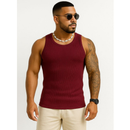 Kit 3 Regata  Masculinas Caneladas Slim em Algodão Americano, Para Treino e Praia