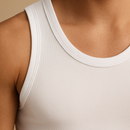 Kit 3 Regatas Masculinas Caneladas Slim em Algodão Americano, Para Treino e Praia